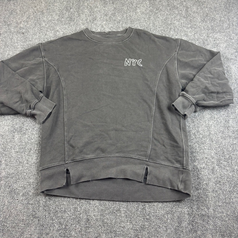 AERIE Women’s Charcoal Grey “NYC” Crewneck Sweatshirt size: XXS